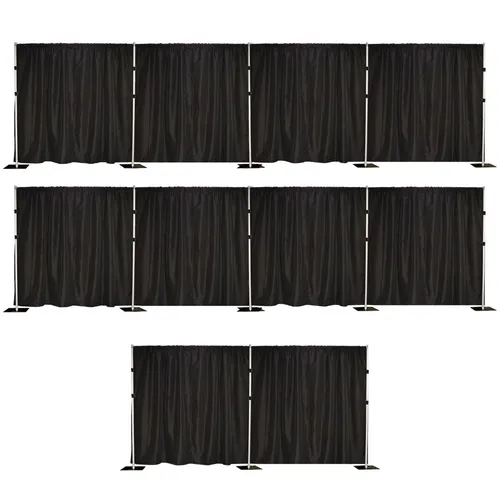 8ft x 100ft Black Pipe & Drape Stand
