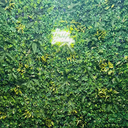 Greenery Wall & Stand - 8ft x 8ft & 3 Uplights