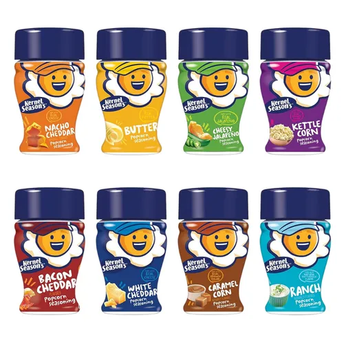 8 Pack - Kernel Season's Popcorn Seasoning Mini Jars Variety Pack -  0.9 Ounce
