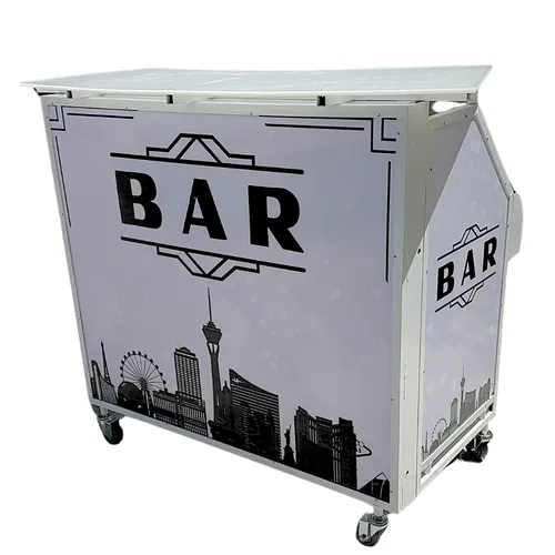 4ft White LED Illuminated Bar with Curved Top