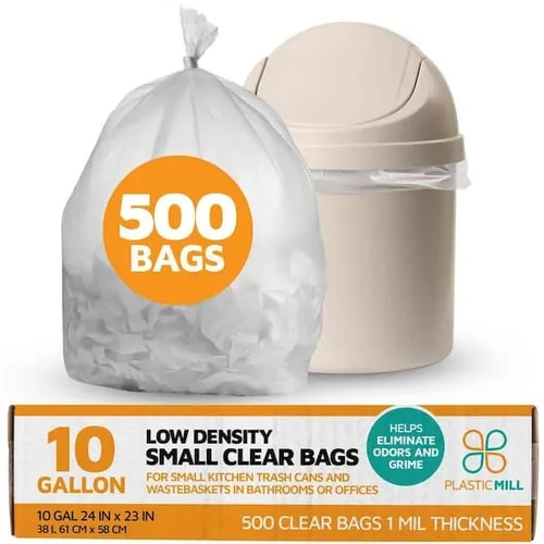 50 Clear 7-10 Gallon Trashbags 
