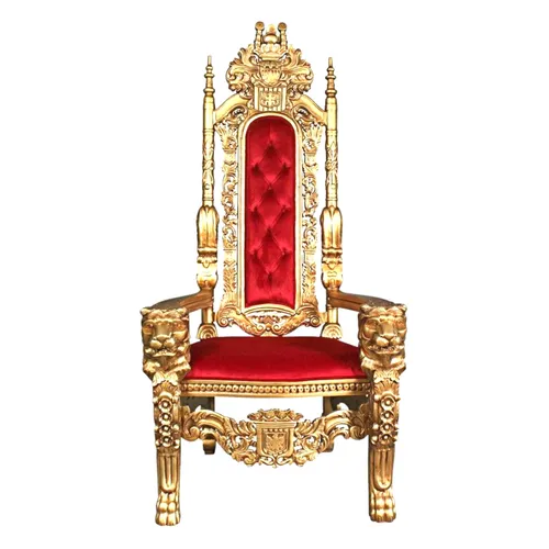 Ruby & Gold Throne Chair