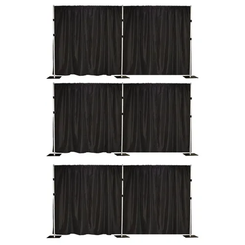8ft x 60ft Black Pipe & Drape Stand
