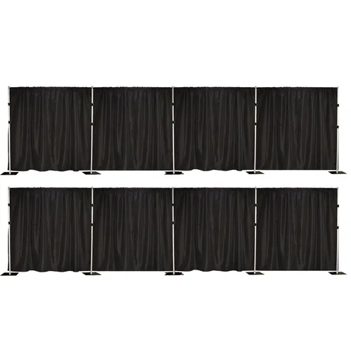 8ft x 80ft Black Pipe & Drape Stand