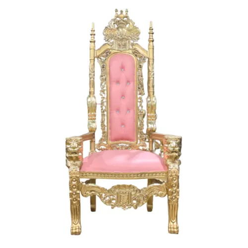 Rosé  & Gold Throne Chair