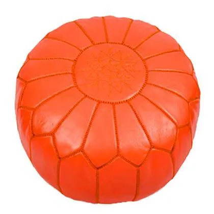 Moroccan Pouf - Orange