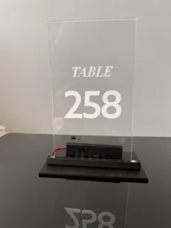 led Base White Ligth Table Number