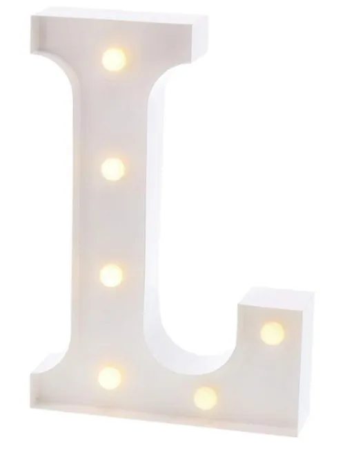 White Metal Marquee Letter 