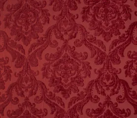 Velvet Damask Crimson Red Linen