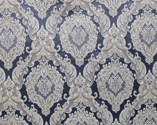 Royal Blue Damask Linen 