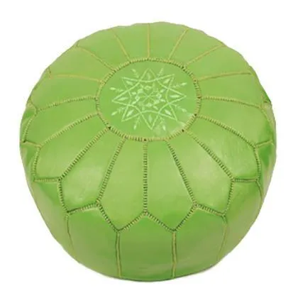 Moroccan Pouf - Lime Green