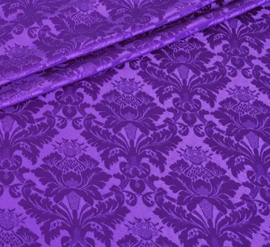 Velvet Damask Violet Linen