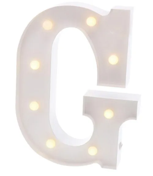 White Metal Marquee Letter 