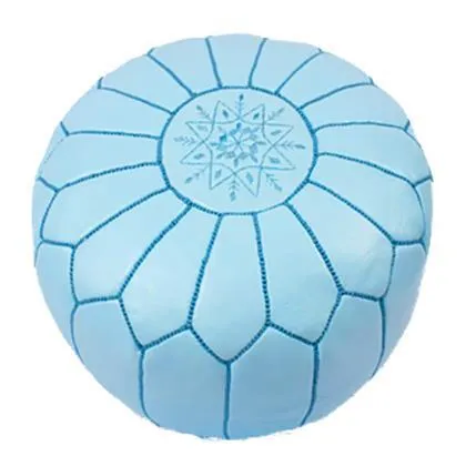 Moroccan Pouf - Sky Blue