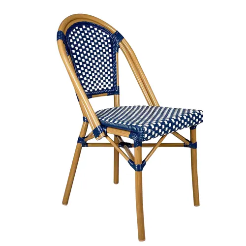 Blue and White Bistro Chair 