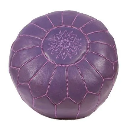 Moroccan Pouf - Purple