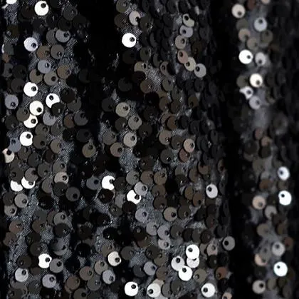 Hollywood  Black Sequin Linen