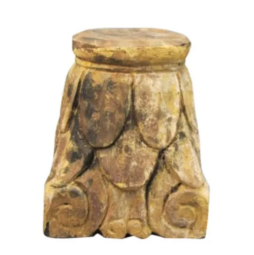 Wood Pillar Base - Tall