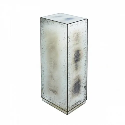 Distressed Mirrored Pedestal