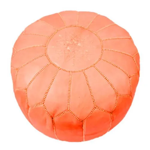 Moroccan Pouf - Coral