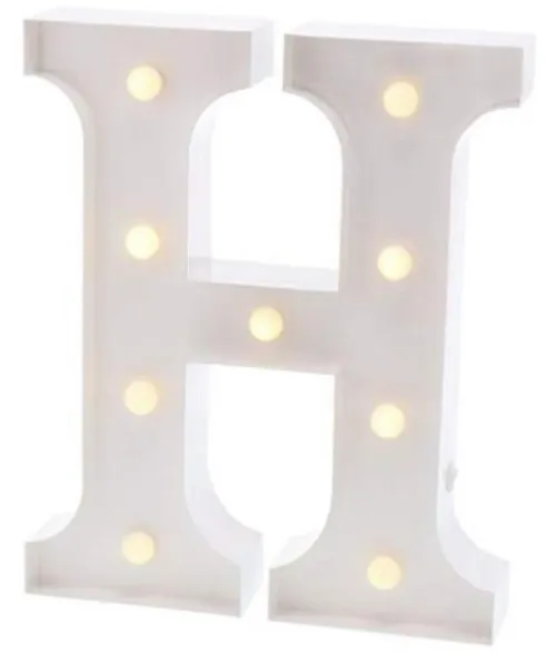 White Metal Marquee Letter 