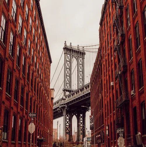 Graphic New York Manhattan Bridge (8' x 8')