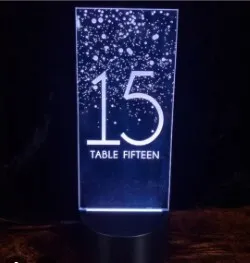 Acrylic LED Light Up Table Numbers Custom 