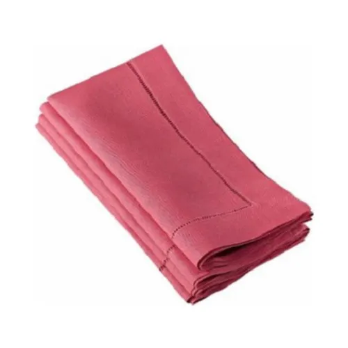 Hemstitched Napkin - Raspberry