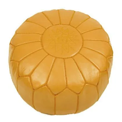 Moroccan Pouf - Mustard