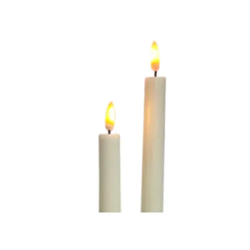 Flameless Flicker Wax Candlestick Ivory
