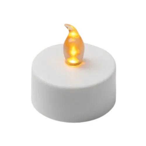 Flameless Flicker Resin Tea Light Candle White 