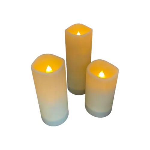 Flameless Flicker Pillar Resin Candle 2