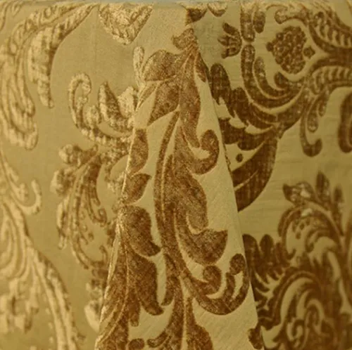 Velvet Damask Gold Linen