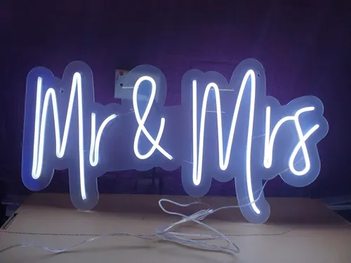 Mr & Mrs Neon Sign