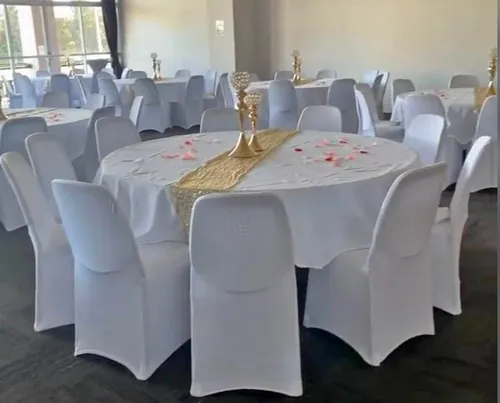 Elastic/Stretch Chair Covers - Black/White