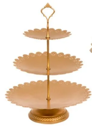 Cupcake Stand 3tier - Golden