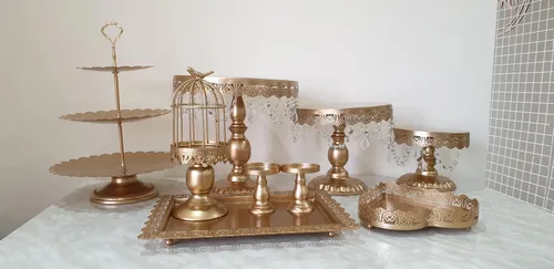Golden Cake Stand Set 10pcs