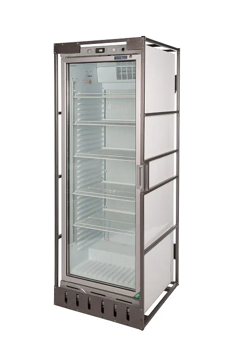 Frigo glazen deur in metalen frame