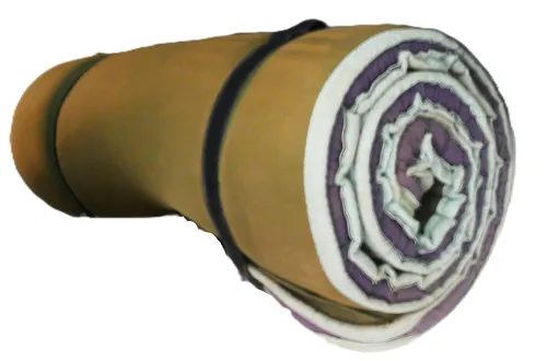 מזרן שטח מתגלגל ירוק זית עם סקוצ'ים 60*170