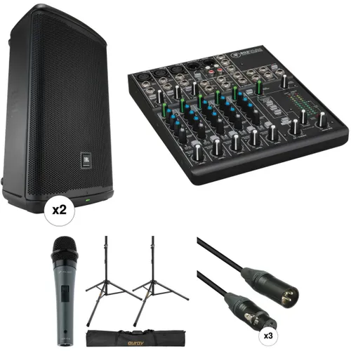 JBL ( 615 Powered ) Speaker 2No's | Mixer | Cordless Mic