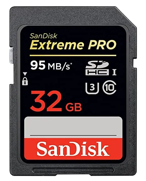 SANDISK 32GB 95MB'S SD CARD