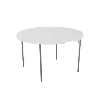48 Inch Round Table - White