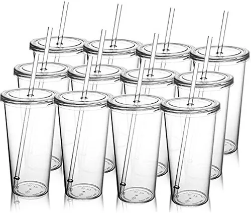 20oz Tumbler Cup Clear 12Pack