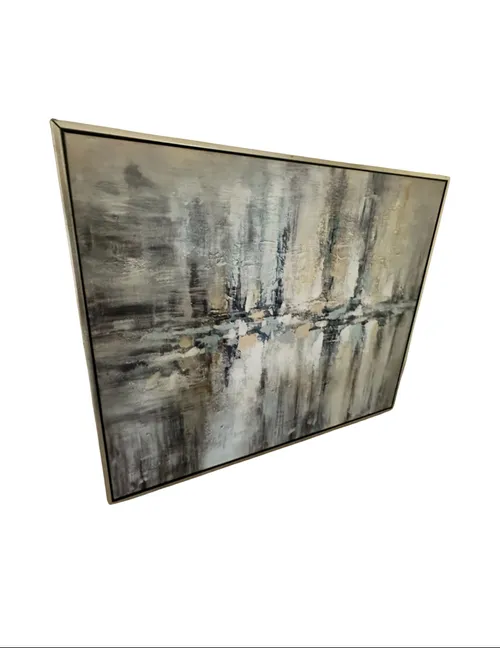 Extra Large Abstract Canvas Art - Blues, Tans