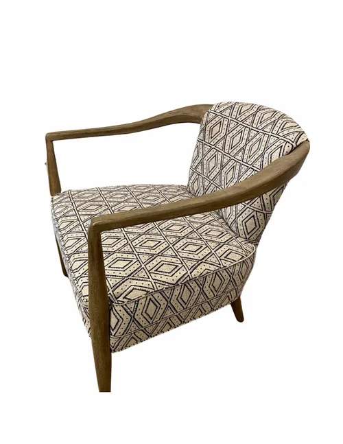 4 Hands Boho Print Linen Armchair