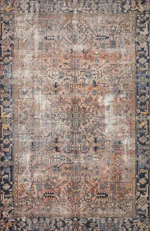 8x10 Terracotta Multi Washable Rug