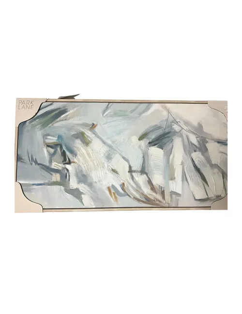 Large Grays, Blues Horizontal Abstract Art