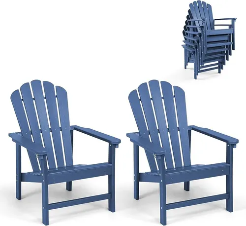 Set of 2 - Blue Adirondack Chairs