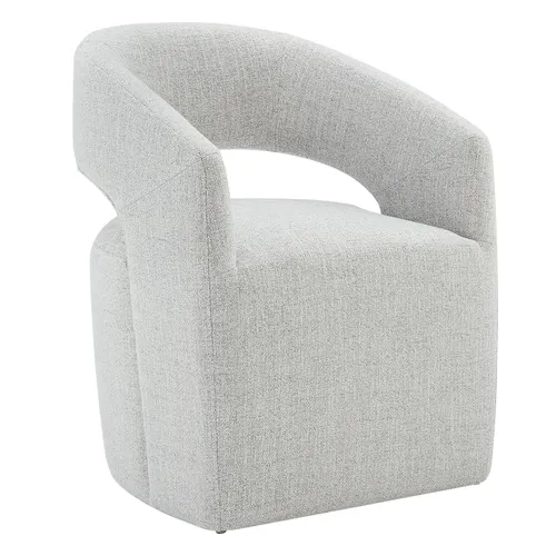 Modern Upholstered Barrel Armchair