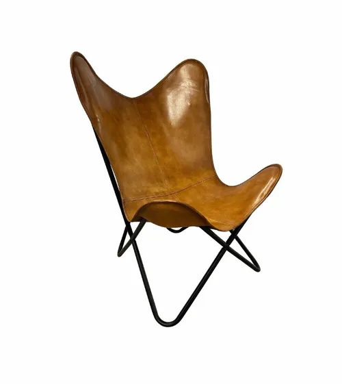 Saddle Leather Butterfly Chair